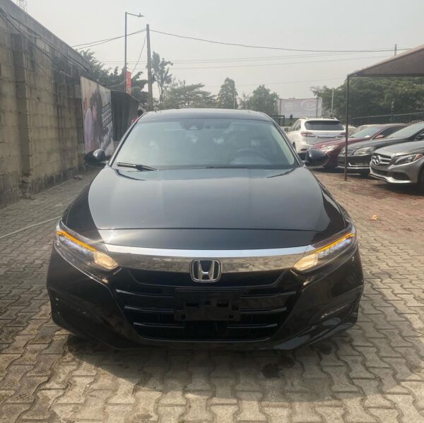 front view of black 2018 honda accord